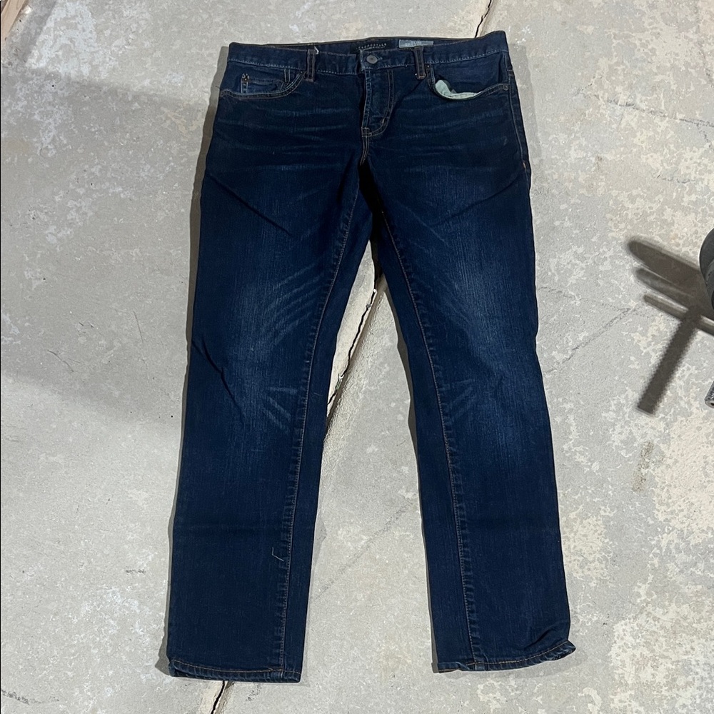 Aeropostale Men's Dark Indigo Straight Jeans